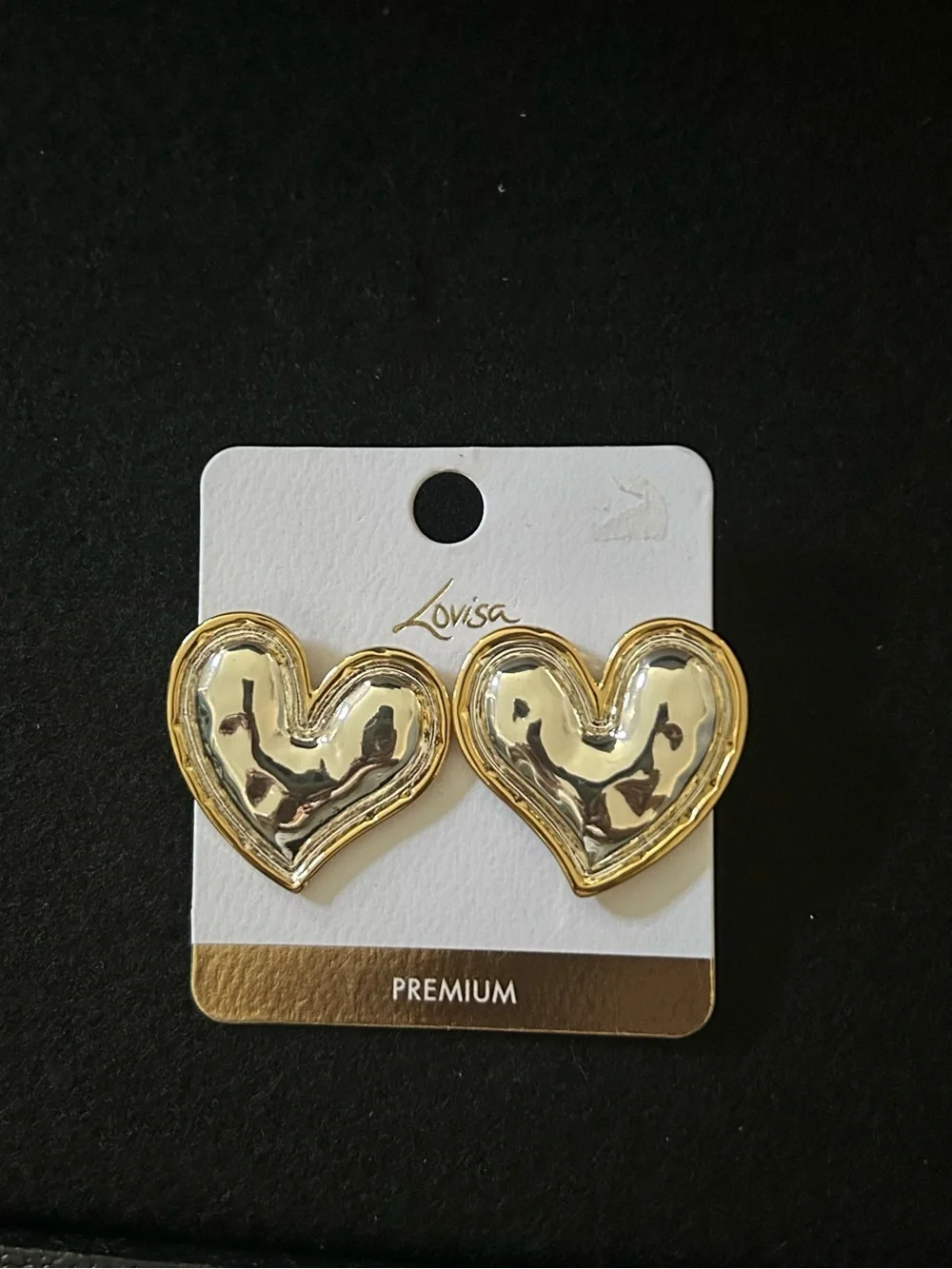 Lovisa Gold & Silver Heart Stud Earrings NWOT